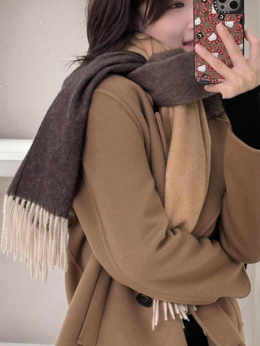 【高品质私服】【IC全羊绒围巾】山羊绒的保暖性佳，打造温暖柔软的舒适手感N1121-CC【无标出货 介意慎拍】 商品图4