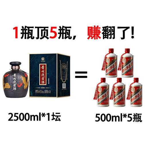 热卖中！！【贵州老字号 中国绵柔酱香酒标准制定者】贵州迎宾酒·优品酱坛2.5L  53°酱香型白酒 商品图1