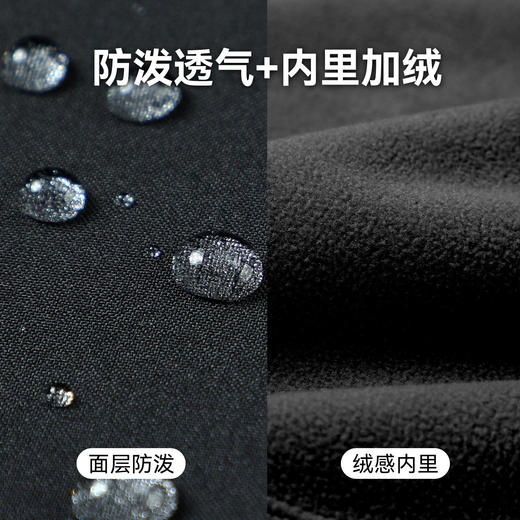 【海豹加绒】拓路者户外软壳衣秋季新款男士连帽防风保暖拉链外套 商品图3
