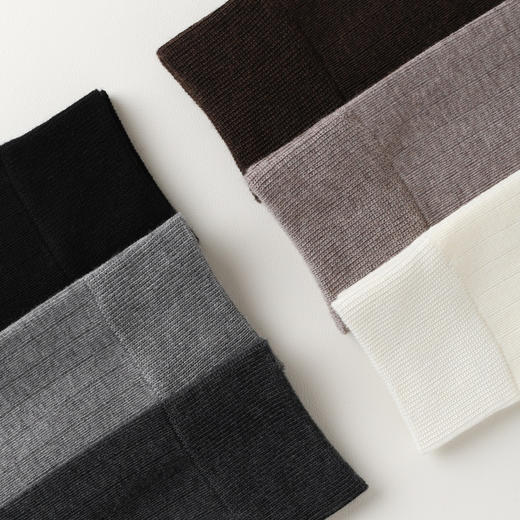 4双装~商务男士羊毛男袜 舒适无骨工艺 超细柔软保暖羊毛 黑白灰咖经典百搭色系 长筒款 40-44码 商品图1