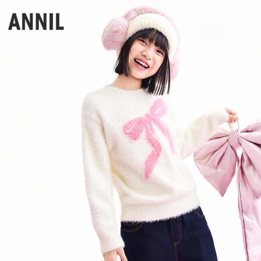 【实体店同款】女童长袖针织衫冬季新款安奈儿童装AG544066 商品图2