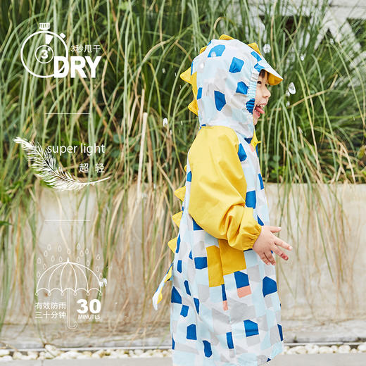 【代发】UzMz喷火龙儿童防泼水快干可折叠雨衣11 商品图2