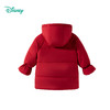 迪士尼（Disney） Baby女童夹棉保暖卡通红色喜庆外穿连帽中长款棉服秋冬新款外套 商品缩略图7