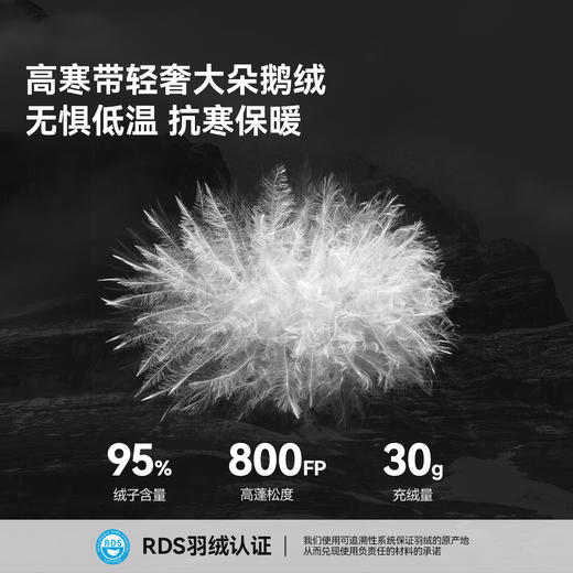 伯希和户外羽绒围巾冬季800蓬鹅绒徒步保暖登山防风跑步护颈围脖 商品图1