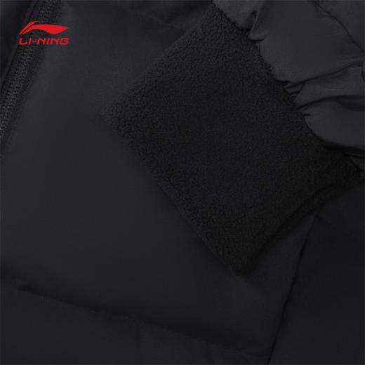 李宁女子保暖防泼水鸭绒短羽绒服AYMV198 商品图7