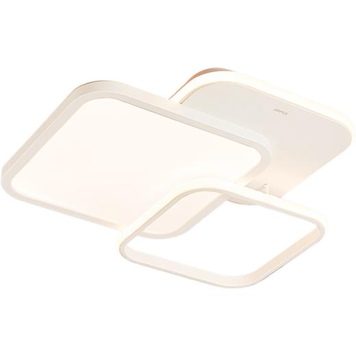 欧普（OPPLE）灵域卧室奶油风方形线面儿童房吸顶灯 商品图5