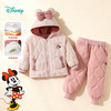 迪士尼（Disney）儿童夹棉保暖外穿卡通米妮外套裤子套装两件套秋冬女童童装新款 商品缩略图3