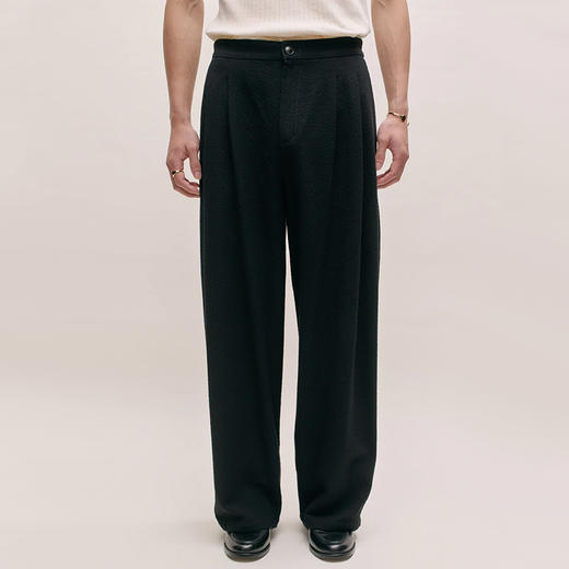 A KIND OF GUISE PIERO PANTS 意大利羊毛棉混纺双褶宽松长裤 商品图0