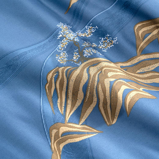 [水星家纺]月下轻歌长绒棉抗菌四件套(被套：200cm×230cm×1 床单：230cm×250cm×1，枕套:48cm×74cm×2) 商品图9