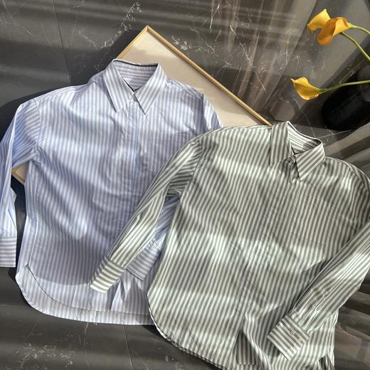 设计款条纹长袖休闲百搭衬衫 商品图14