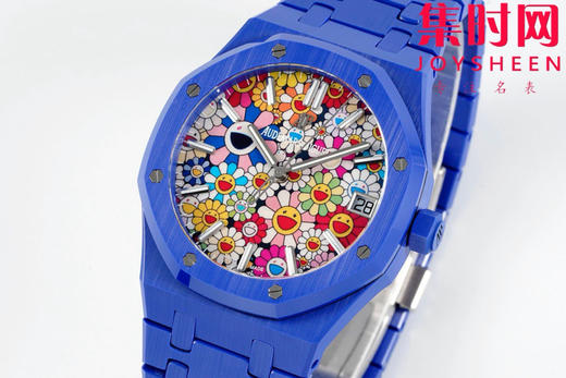 爱彼 APS皇家橡树15500系列 皇家橡树全陶瓷 15500陶瓷壳 蓝陶瓷 太阳花 笑脸花朵盘 男士腕表 新到货，凭借陶瓷材质与Cal.4302一体机 商品图2