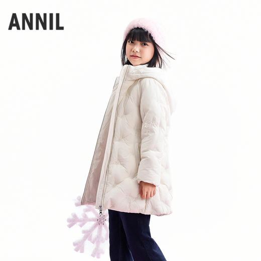 【实体店同款】女童中长款羽绒服冬季新款安奈儿童装AG545401 商品图1