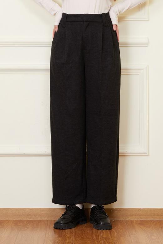 HAYES 黑色简约直筒阔腿裤子 21559 商品图0