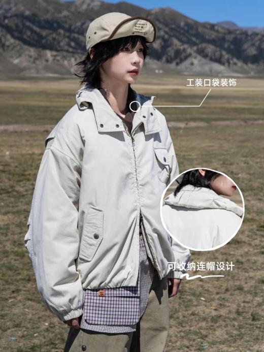 早乙女惠子saotome/STMWT13588/水洗重工连帽飞行员夹棉夹克 商品图1