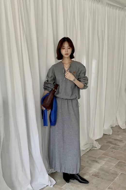 HAYES 灰色时尚休闲直筒半裙套装 21567 商品图0