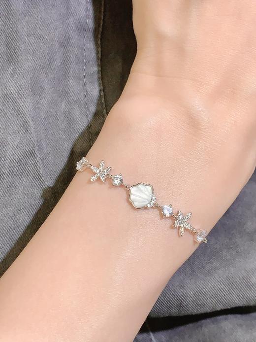 卡蒂罗KADER 海洋童话手链 心动一辈子精致轻奢贝壳小众设计高级感可调节拼接链 气质百搭甜美爱意 商品图3