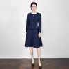 「高货wl」全新升级【铂金会员339/天猫459/差价120】(64348)洛诗琳知性通勤荷叶边连衣裙2025秋冬气质收腰丝A字裙女 商品缩略图1