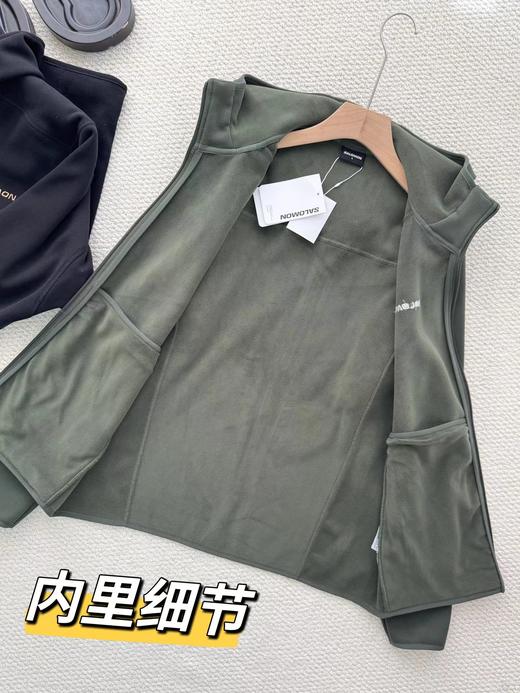 D111715户外男款防风防水连帽软壳加绒茄克外套 商品图4