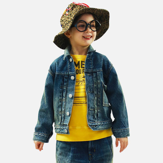 日本DD童装 DENIM DUNGAREE 丹宁牛仔 AIR 刺绣夹克 商品图0