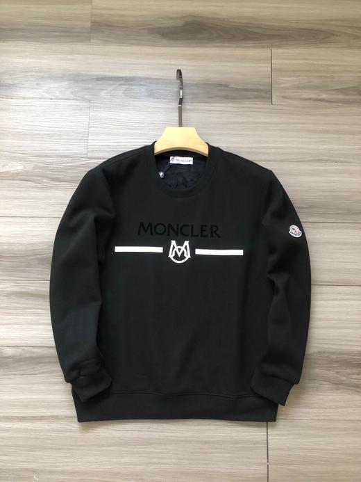 D111724手臂徽标字母logo胶印植绒男女款加绒圆领卫衣 商品图11