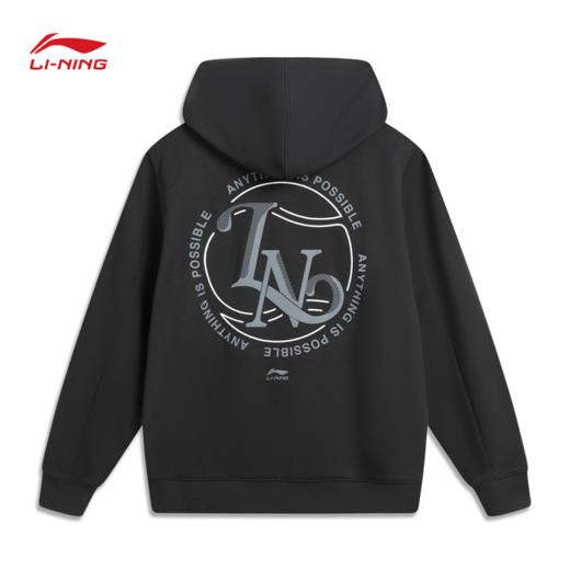 李宁男子加绒保暖套头连帽卫衣AWDVA43 商品图3