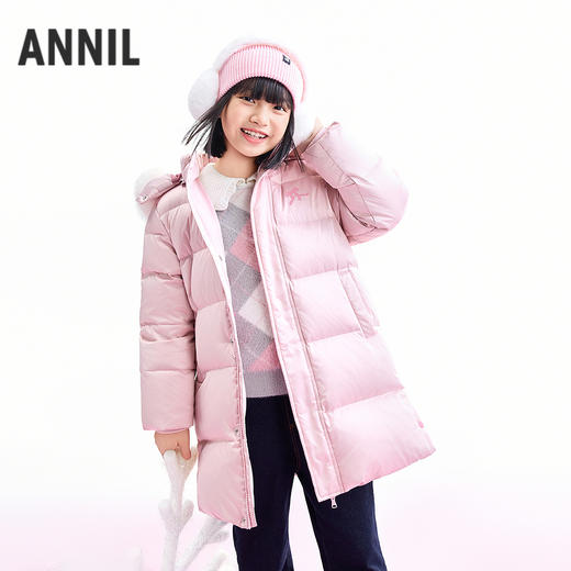 【实体店同款】女童长款羽绒服冬季新款安奈儿童装AG545399 商品图1