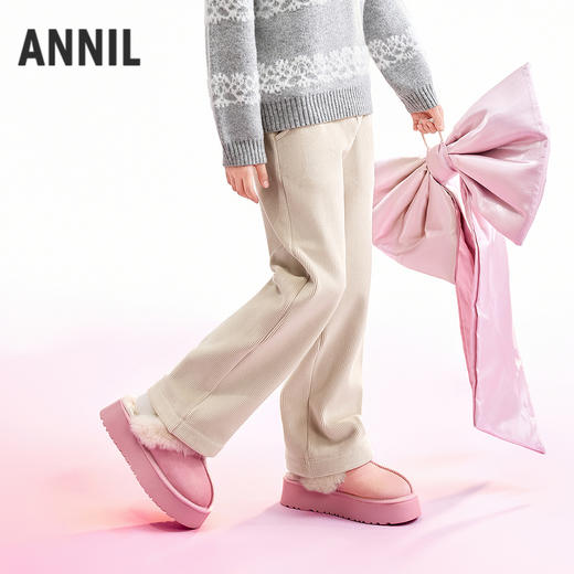 【实体店同款】女童全腰针织长裤冬季新款安奈儿童装AG546076 商品图0