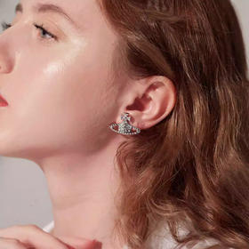 春日限定【抢先购】Vivienne西太后铆钉款土星项链银色/耳饰银色 -mi_bba