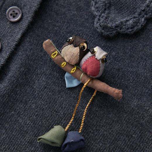 「高货wl」全新升级【铂金会员192/天猫259/差价67】(64726)洛诗琳气质简约花边娃娃领上衣2025秋冬减龄百搭针织上衣 商品图4