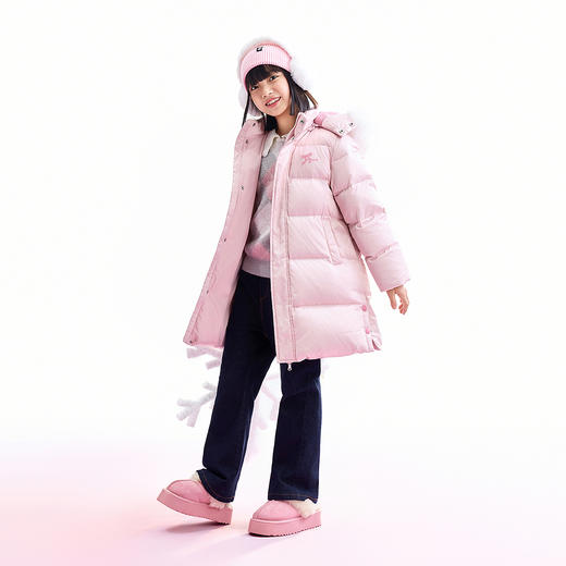 【实体店同款】女童长款羽绒服冬季新款安奈儿童装AG545399 商品图3
