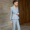 IWY/高级感蓝色无领西装套装女秋冬款职业装通勤正装气质工作服25CP878 商品缩略图5