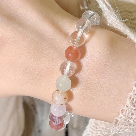 卡蒂罗KADER 七彩多宝手串 清新简约多巴胺时来运转多宝串珠手饰 邂逅好运白水晶事业转运上岸财运亨通 商品图2