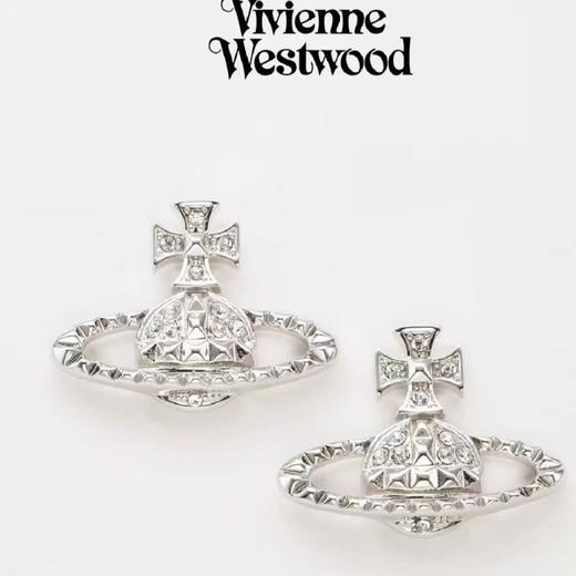 春日限定【抢先购】Vivienne西太后铆钉款土星项链银色/耳饰银色 -mi_bba 商品图6