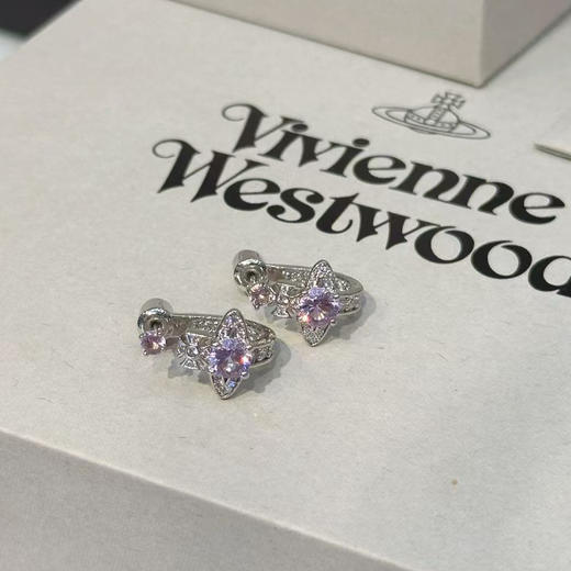 春日限定【抢先购】Vivienne西太后半开口土星紫钻耳饰银色/西太后半开口土星钻石耳饰银色 -mi_bba 商品图11