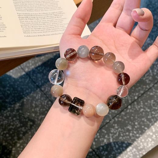 ARSIS｜晶石系列 日月辉光·月光石多宝水晶串珠手链 商品图4