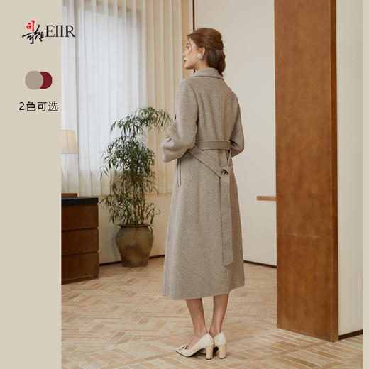 司歌双面尼大衣收腰中长款女外套秋冬Q92G030 商品图2