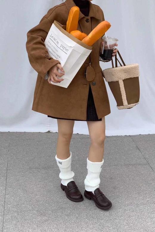 LNNNS 美拉德仿皮文艺气质大衣 21574 商品图1