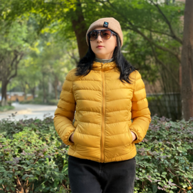 【秋冬保暖】时尚排骨90绒男女立领连帽羽绒服