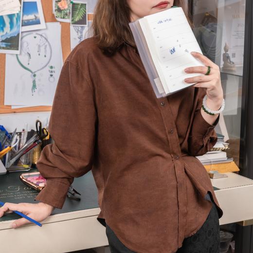 菜菜家两面穿香云纱衬衫|数十次染色晒莨工艺，油亮如皮衣，四种穿法，一件抵N件 商品图4