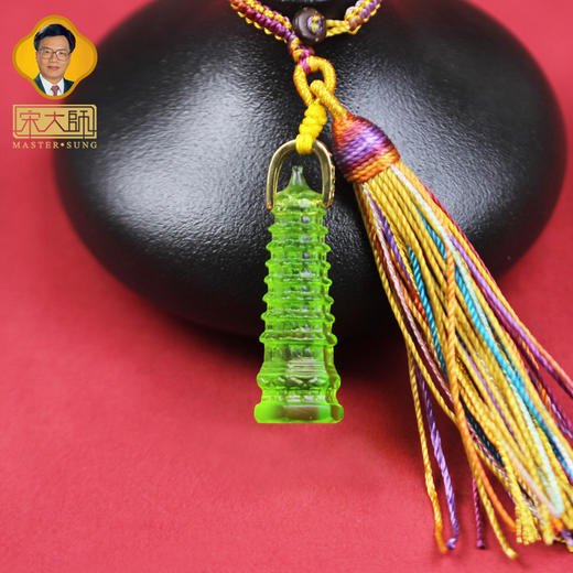 宋韶光大师 文昌塔 文昌笔知了古法琉璃幸运包挂 商品图5