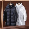 D111704冬季90鹅绒中长款羽绒服加厚保暖防寒连帽冬装休闲外套 商品缩略图0