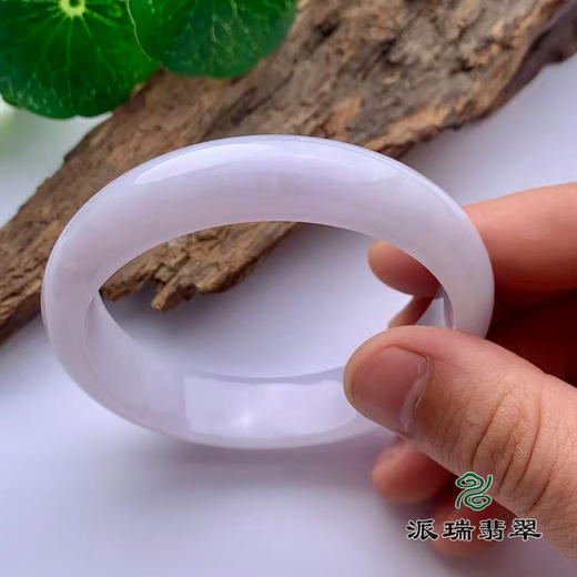 派瑞翡翠 翡翠手镯 糯种 浅紫 商品图3