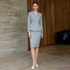IWY/高级感蓝色无领西装套装女秋冬款职业装通勤正装气质工作服25CS878 商品缩略图4