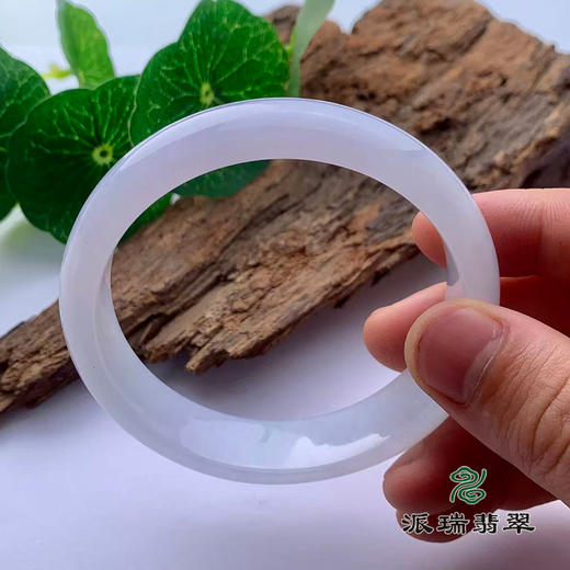 派瑞翡翠 翡翠手镯 糯冰 浅紫 商品图3