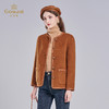 乔万尼新品2025冬小香风复古千金感绵羊毛羊驼混纺短款外套ED4B739 商品缩略图3