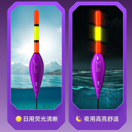 佳钓尼日夜两用矶钓夜光漂咬钩变色抓口稳定 小身材大吃铅路滑也能使用 商品图3