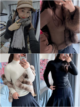 贴身不退换|澳洲美丽诺无缝半高领针织打底衫|可机洗kang皱易打理