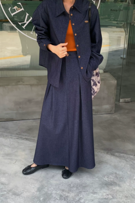 Kai & Kiera 时尚休闲简约高腰显瘦半裙套装 21573