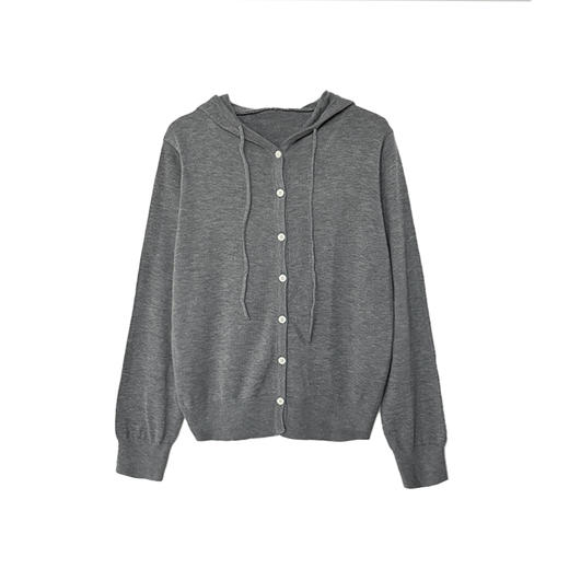 6%羊毛假两件设计款 条纹连帽上衣 商品图7