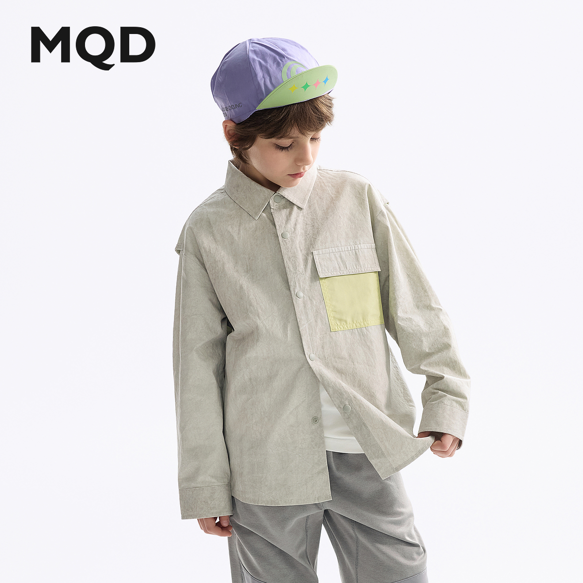 【秒1】【MQD】童装儿童衬衫春季新款男童仿水洗衬衣舒适透气上衣外套